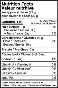 gummy cherry bears tart sour nutrition ingredients